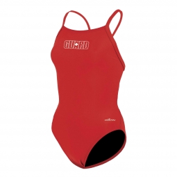 Dolfin women's Flyback Lifeguard red swimsuit - LIFEGUARD