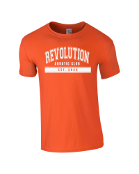 Gildan Orange Cotton T-shirt w/ Revolution Logo