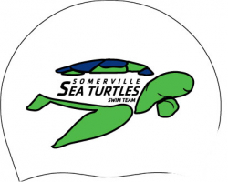 White Silicone Cap with Somerville Sea Turtles logo
