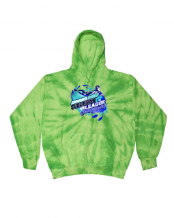 Spider Lime Tye Dye Hoody w/ Summer Suburban Meet Logo