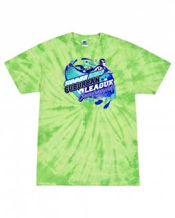 Spider Lime Tye Dye T-shirt w/ Summer Suburban Meet Logo