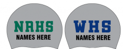 Silver Silicone Cap w/ WHS/NRHS logo & Personal Names (SET OF 2)