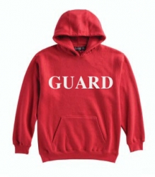 Lifeguard Hooded Red Sweatshirt