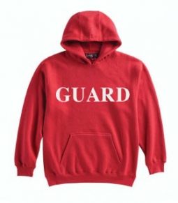 Lifeguard Hooded Red Sweatshirt